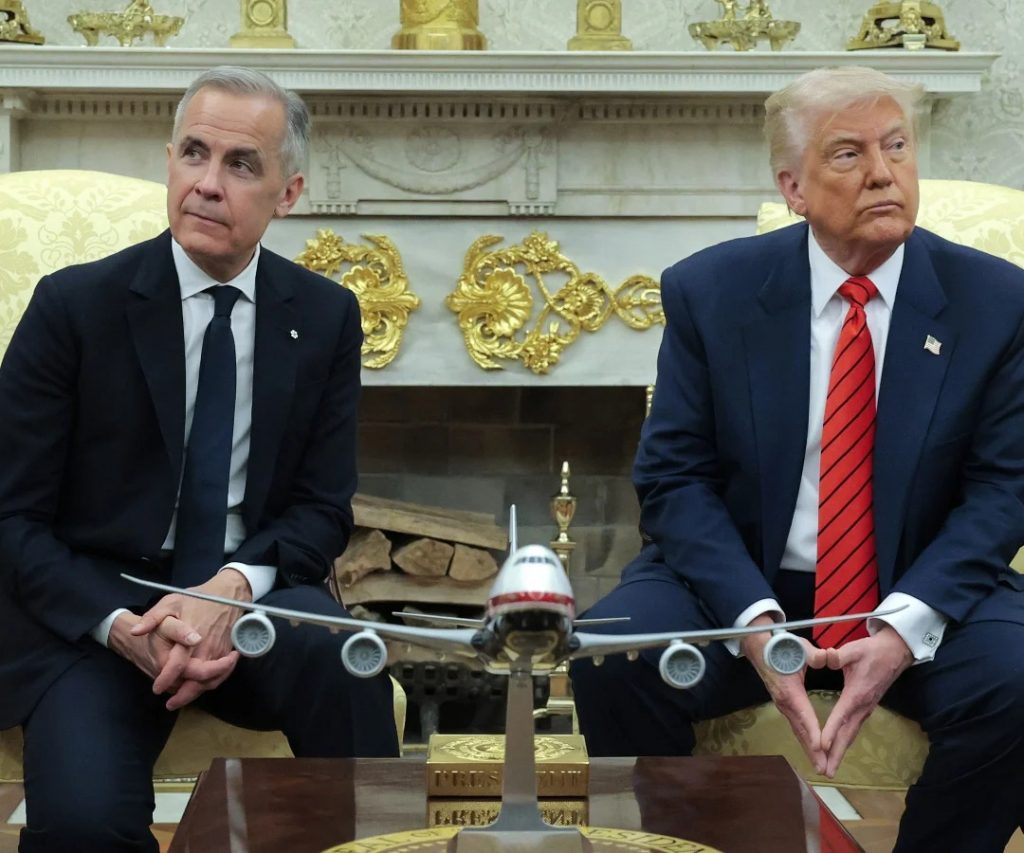 Donald-Trump-presidente-de-Estados-Unidos-y-Mark-Carney-primer-ministro-de-Canada