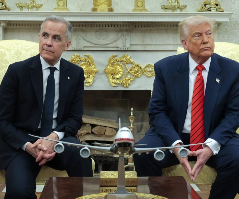 Donald-Trump-presidente-de-Estados-Unidos-y-Mark-Carney-primer-ministro-de-Canada